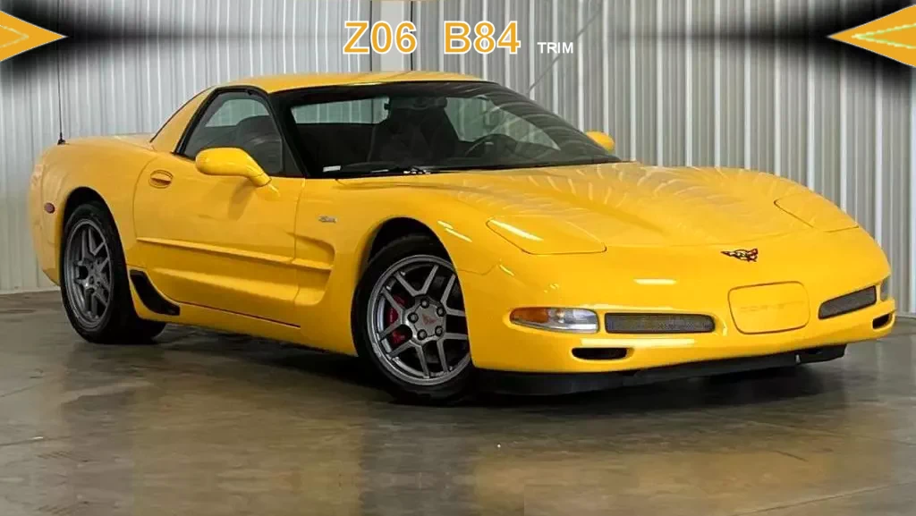 Corvette Generations/C5/C5 2001 Yellow Z06 B84 moldings.webp